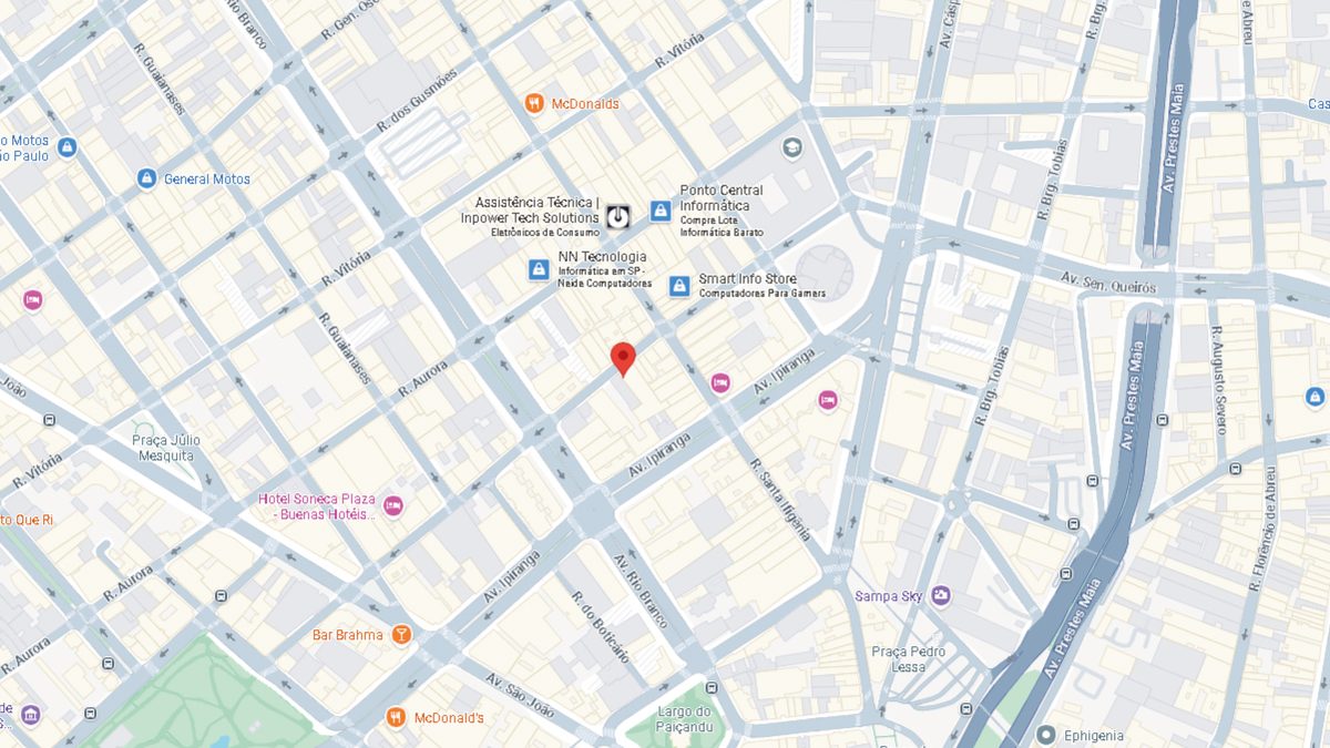 Localização da SOS Power · Santa Ifigênia, São Paulo